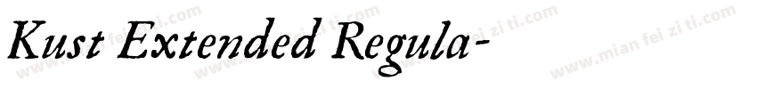Kust Extended Regula字体转换